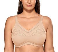 DELIMIRA Damen Mastektomie BH nach Brust op BH ohne Bügel Baumwolle Vollschalen für Große Brust Beige 85B