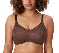 DELIMIRA Damen Mastektomie BH nach Brust op BH ohne Bügel Baumwolle Vollschalen für Große Brust Taupe 100F