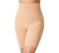 DELIMIRA Damen Miederhose mit Bein Miederpants Hohe Taille Bauch Weg Formender Warmes Beige 46-48