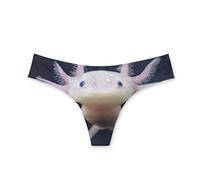 Dellukee Damen Sexy Tanga Unterwäsche High Cut Atmungsaktiv Stretch Bequem Unterwäsche Slip, Lustiger Salamander, S