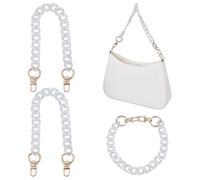 DELORIGIN 37.2cm Acrylkette Handtaschengurt Acryl Geldbörsengurt Taschenkette Geldbörsendekoration Kettengurte Ersatz Luxus Handtaschenketten Griffgurte Für Umhängetaschen