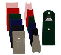 DELORIGIN 6 Stück Uhrenetui Aus Samt 6 Farben Reiseetui Für Einzelne Uhren Tragbare Aufbewahrungstasche Aus Plüsch Schutzhülle Für Uhren Organizer Für Münzring