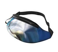 Delphin mit einem Lächeln Bauchtasche für Männer und Frauen, wasserdichte Sport-Hüfttasche, modische Gürteltasche, Umhängetasche, Hüfttasche mit verstellbarem Riemen, große Schultertasche, Geldbörse