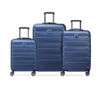 Delsey Paris Air Armour 4 Rollen Kofferset 3-teilig mit Dehnfalte blau