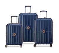 DELSEY Paris - Carrousel 2 - Hartschalenkoffer ausziehbar - 76 cm x 49 cm x 32 cm - Set mit 3 Koffern - Blau
