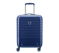 DELSEY PARIS Caumartin + 4 Double Rolls Cabin Trolley 55 Slim Line Steel Blue