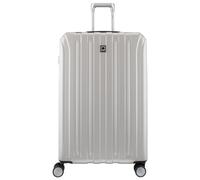 DELSEY Paris Hartschalen-Trolley aus Titan mit drehbaren Rädern, Silber, Checked-Large 29 Inch, Erweiterbares Gepäckstück aus Titan mit Drehrollen