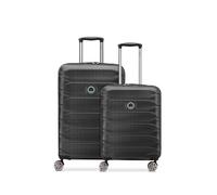 Delsey Paris Meteor 4-Rollen Kofferset S + M mit Dehnfalte schwarz