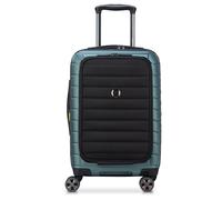 Delsey Paris Shadow 5.0 - 4-Rollen-Kabinentrolley mit Vordertasche S 55 cm erw. USB (grün)