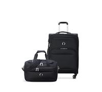 DELSEY Paris Sky Max 2.0 Softside Erweiterbares Gepäck mit Spinnrollen, Schwarz, 2-Piece Set (24/Duffle)
