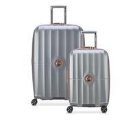 DELSEY PARIS St. Tropez Hartschalenkoffer mit Erweiterungsfunktion und Rollen mit 360°-Drehung, Platin, 2-Piece Set (21/28)