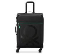 Delsey Paris x United Colors of Benetton 4‑Rollen Trolley Color Bock 67 cm mit Dehnfalte Schwarz