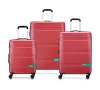 Delsey Paris Delsey ParisxUnited Colors of Benetton Now Hardside 4 Rollen Kofferset 3-teilig red (TAS031444) rot