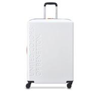DELSEY Paris x United Colors of Benetton United - Hartschalenkoffer 65 cm x 46 cm x 27 cm - 68 l - L, weiß, Large, Trolley Case/Upright