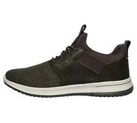 Skechers Herren Delson Camben Sneaker, Olive Mesh W Synthetic, 42 EU