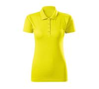 DELUNO Poloshirt Damen Kurzarm - Gelb Single Jersey - Poloshirts für Damen Sport - Arbeits - Business - Geschenkidee - Gelbes Poloshirt Damen Baumwolle XL (223-XL-Zitronengelb)