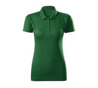 DELUNO Poloshirt Damen Kurzarm - Grün Single Jersey - Poloshirts für Damen Sport - Arbeits - Business - Geschenkidee - grünes Poloshirt Damen Baumwolle XL (223-XL-Flaschengrün)