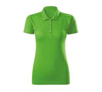 DELUNO Poloshirt Damen Kurzarm - Grün Single Jersey - Poloshirts für Damen Sport - Arbeits - Business - Geschenkidee - Kragen und 4 Knöpfe Poloshirt Damen Baumwolle M (223-M-Apfelgrün)