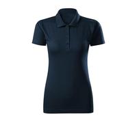 DELUNO Poloshirt Damen Kurzarm - Navy Single Jersey - Poloshirts für Damen Sport - Arbeits - Business - Geschenkidee - blaues Poloshirt Damen Baumwolle 2XL (223-2XL-Navy)