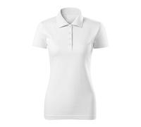DELUNO Poloshirt Damen Kurzarm - Weiß Single Jersey - Poloshirts für Damen Sport - Arbeits - Business - Geschenkidee - Weißes Poloshirt Damen Baumwolle XL (223-XL-Weiß)