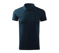 DELUNO Poloshirt Herren Kurzarm - Blau Single Jersey - Poloshirts für Herren Sport - Arbeits - Business - Geschenkidee - 2 Knöpfe Polo Shirt Herren M (202-M-Navy)