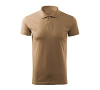DELUNO Poloshirt Herren Kurzarm - Braunes Single Jersey - Poloshirts für Herren Sport - Arbeits - Business - Geschenkidee - 2 Knöpfe Polo Shirt Herren M (202-M-Sand)