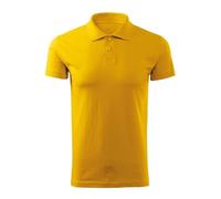 DELUNO Poloshirt Herren Kurzarm - Gelb Single Jersey - Poloshirts für Herren Sport - Arbeits - Business - Geschenkidee - Polo Shirt Baumwolle L (202-L-Gelb)