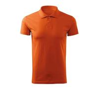 DELUNO Poloshirt Herren Kurzarm - Orange Single Jersey - Poloshirts für Herren Sport - Arbeits - Business - Geschenkidee - Polo Shirt Baumwolle L (202-L-Orange)