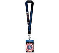 Deluxe Marvel Schlüsselband mit PU-Kartenhalter - Captain America