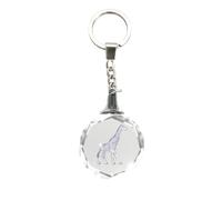 Deluxebase Crystal Silhouette Schlüsselanhänger - Giraffe aus Kristallglas Tier Schlüsselanhänger für Frauen, Männer, Jungen und Mädchen, farblos, S