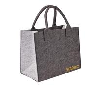 DEMA Filztasche Shopper L, hellgrau/anthrazit - Modische Einkaufstasche aus robustem Filz, faltbar, UV- & feuchtigkeitsbeständig, ideal für Einkäufe, Arbeit & Freizeit