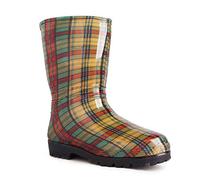 DEMAR. Damen Mädchen Gummistiefel Rainny Print (40/41, Karo)