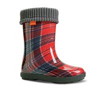 DEMAR Kinder Gummistiefel gefüttert HAWAI LUX (28/29, Karo rot)