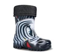 DEMAR Kinder Gummistiefel gefüttert Twister LUX (24/25, Zebra)