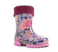 DEMAR Kinder Gummistiefel gefüttert TWISTER LUX (28/29, Pfauenfeder)
