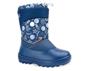 DEMAR. leichte EVA Übergangs- Winterstiefel gefüttert Winterschuhe (Alex Dunkelblau Print, 35)