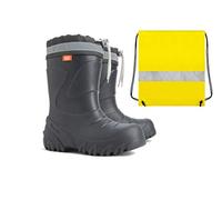 Demar Ultra Leichte Gummistiefel Lammfell Gefüttert Winterstiefel Winterschuhe Mammut + Schuhbeutel Neon Gelb (28/29)