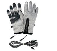 demaxiyad Beheizte Handschuhe für Herren, elektrischer Touchscreen-USB-Handwärmer - Fäustlinge für kaltes Wetter mit 3 Einstellungen für Outdoor-Wandern, Sport, Pendeln, kaltes Wetter, Klettern, Jagd