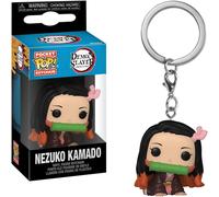 Funko Pop! Keychain: Demon Slayer - Nezuko - Neuartiger Schlüsselanhänger - Vinyl-Minifigur Zum Sammeln - Strumpffüller - Geschenkidee - Offizielle Handelswaren - Anime Fans - Minifigur