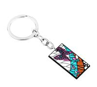 Demon Slayer Schlüsselanhänger - Tanjiro, Nezuko, Zenitsu, Giyu, Tengen, Shinobu, Kyojuro Charms - Langlebige Anime Schlüsselanhänger für Rucksäcke, Taschen, Autoschlüssel, Shinobu, One size