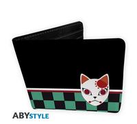 ABYSTYLE - Demon Slayer Geldbörse Maske Fuchs Vinyl, grün, environ 11 cm x 9,5 cm fermé, Klassisch