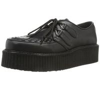 Demonia CREEPER-402 Herren Schnürhalbschuhe, Schwarz (Blk Leather), EU 44 (UK 11) (US 12)