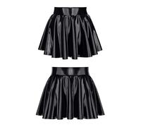 Demoniq Kinky Minirock aus glänzendem Wetlook-Material mit seitlichem Reißverschluss, perfekt kombinierbar für aufregende Looks! TDMaren001 3XL