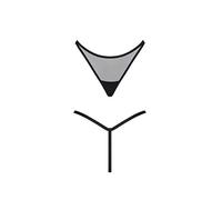 Demoniq schwarzer String Tanga LXChelo001 - L