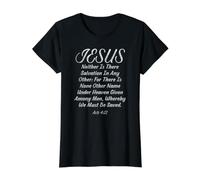 Den Menschen Wird kein Anderer Name gegeben, das Heil allein in Jesus Preisgünstiges Grafik-T-Shirt, Damen, Schwarz, L