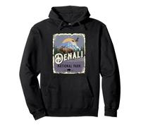 Denali National Park Alaska Vintage Reiseposter Stil Pullover Hoodie