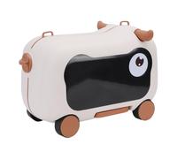 Denash Ride On Handgepäck, multifunktionaler Reisekoffer mit großer Kapazität, 2-in-1-Scooter und Sitz mit abnehmbarem Griff zum Boarding, Braun, Häufig