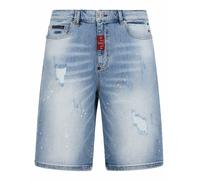 Shorts PHILIPP PLEIN "Basic", Herren, Gr. 33, US-Größen, blau (07oc, strong ocean), Stoff: 99% Baumwolle, 1% Elasthan. Futter: 65% Polyester, 35% Baumwolle, Hosen Shorts (45045621-33) 07oc, strong oce