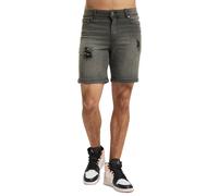 Denim Project Sync Herren Jeans Bermuda-Shorts im Used Look Sommer-Shorts DP-Coll2-004 423 Grau W28