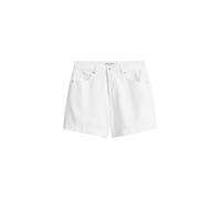 Denim Shorts, relaxed fit, A-shaped, high waist WHITE 29 WHITE